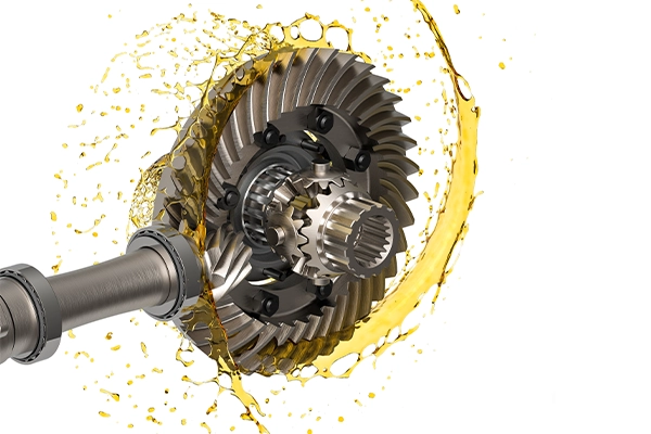 Differential cutaway on white background showing differential fluid